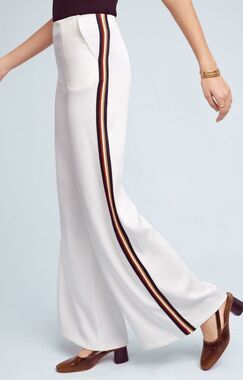 New Anthropologie Line + Dot Frances Chromanance Wide-Leg Pants $128 Sz X-SMALL